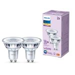 Fordelspakke 2x Philips LED Spot GU10 PAR16 4W 255lm 36D - 827 Ekstra Varm Hvid